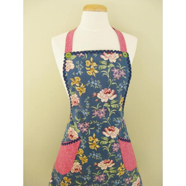 Ladies Apron, Floral Apron, Kitchen Apron, Full Cooking Apron, Gift For Women, Yellow Apron, cooking Apron, Adult Aprons