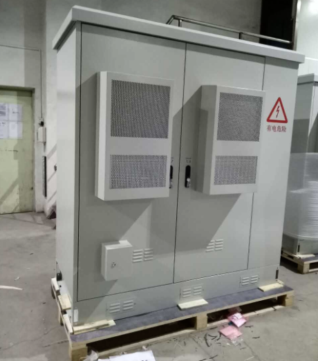 Weather Proof Galvanized Steel Outdoor Equipment Cabinet With Front Door and Rear Door