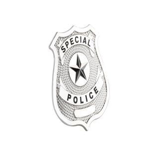 Custom Silver 0.23"-4.5" Police Metal Badge Country Lapel Pin Clutch