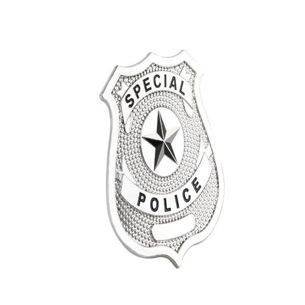 Custom Silver 0.23"-4.5" Police Metal Badge Country Lapel Pin Clutch