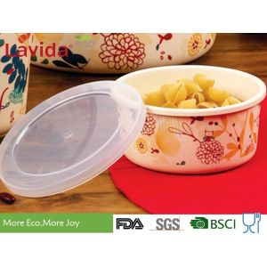 Heat Resistance Bamboo Fiber Storage Box , Reusable Biodegradable Food