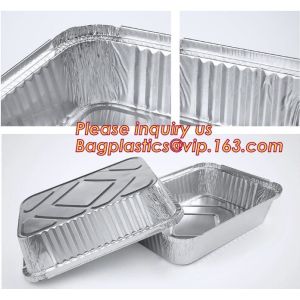 Custom Printing Logo Disposable Rectangular Aluminum Foil Food Takeaway