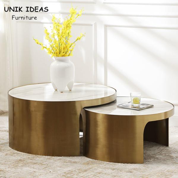 Buy 70x70cm sitting room bedroom Luxury Center Tables circle Decoration at wholesale prices
