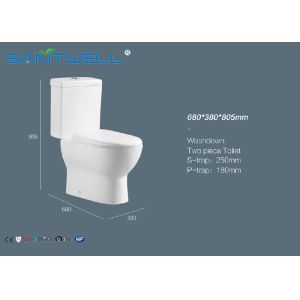 Two piece Close Coupled Toilet bowl watermark dual flush valve