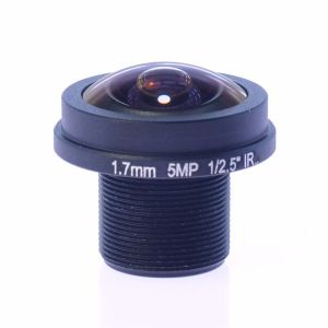 China 1/2.5 1.7mm 5Megapixel S mount M12 185degree IR Fisheye Lens, 360VR panoramic lens on sale