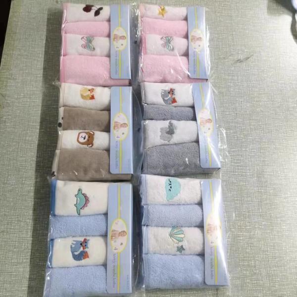 Buy Stock item: 4pk 25cms * 25cms baby washcloths, baby cotton face cloths in stock, 8000 sets in total at wholesale prices