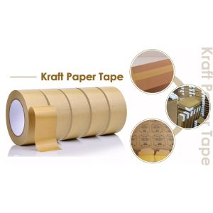 Customised Flatback Hot Melt Kraft Paper Tape 50mmx150m