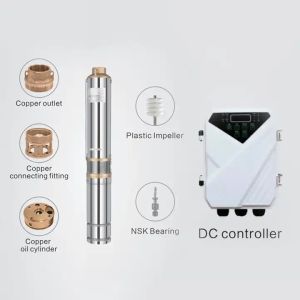 64m Max Head 1.7m3/H Deep Well Solar Water Pumping System Submersible Dc Solar