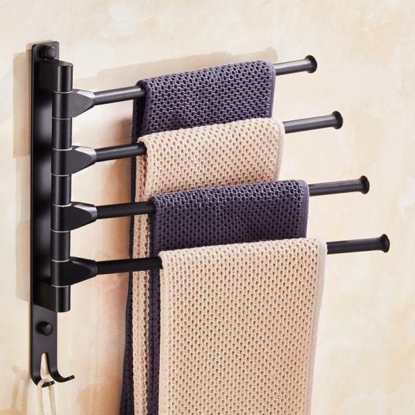 Buy Foldable Rotary Rustproof Double Bar Towel Holder at wholesale prices