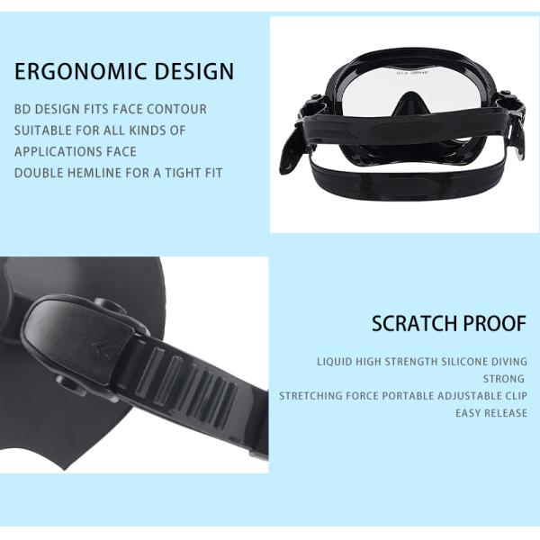 Customized Easybreath Snorkel Mask Diving Goggles And Breathing Tube Set