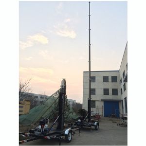 10m locking pneumatic telescopic mast 200kg payloads-mobile telecom mast tower