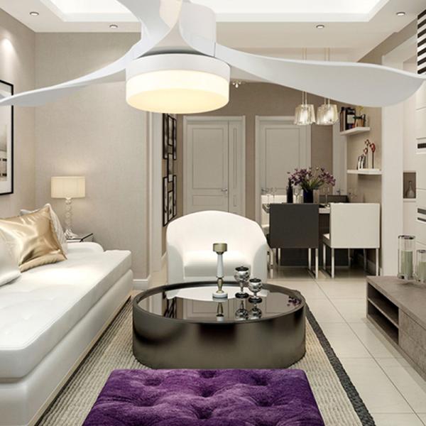 220V Ceiling Fan Light LED Energy Remote Control Ceiling Light Fan Indoor Living Room White Ceiling Fan(WH-CLL-21)
