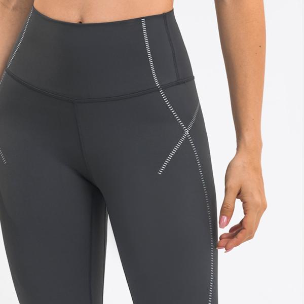 Moisture Wicking Nude Yoga Leggings Nylon Sports High Waisted Workout Pants