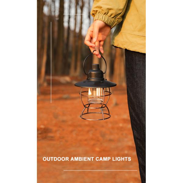 Retro Atmosphere Rechargeable Tent Horse Lamp 4500mAh Outdoor Portable