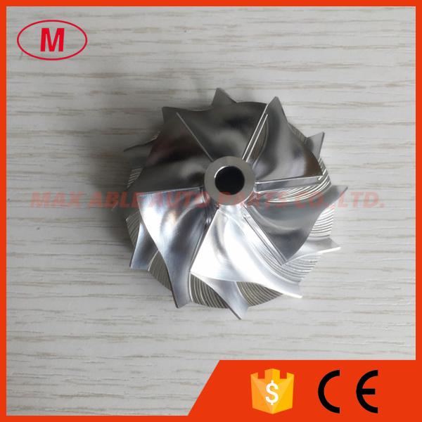 Buy TB25 431350-0015 39.79/51.37mm 6+6 blades turbo milling/aluminum 2618/billet compressor wheel for 452022/452038/452039 at wholesale prices