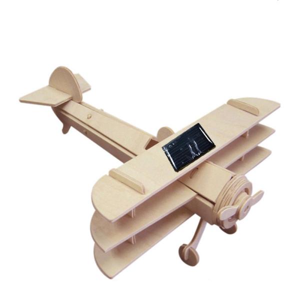 High Quality Airplane Kids Toys 2023 Solar Powered Wooden Educational Toys Solar Toy Juguetes for Kids