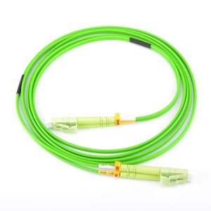 LC To LC Fiber Optic Patch Cables 100Gb Duplex Multimode 50/125 OM5 Premium LSZH
