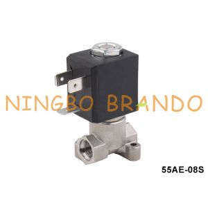 China 2 Way Stainless Steel Coffee Machine Solenoid Valve 1/8'' 24VDC 110VAC 220VAC on sale