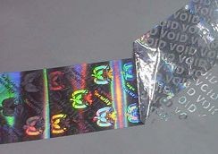 Tamper Evident Void Hologram Security Stickers / Hot Stamp Stickers Glossy