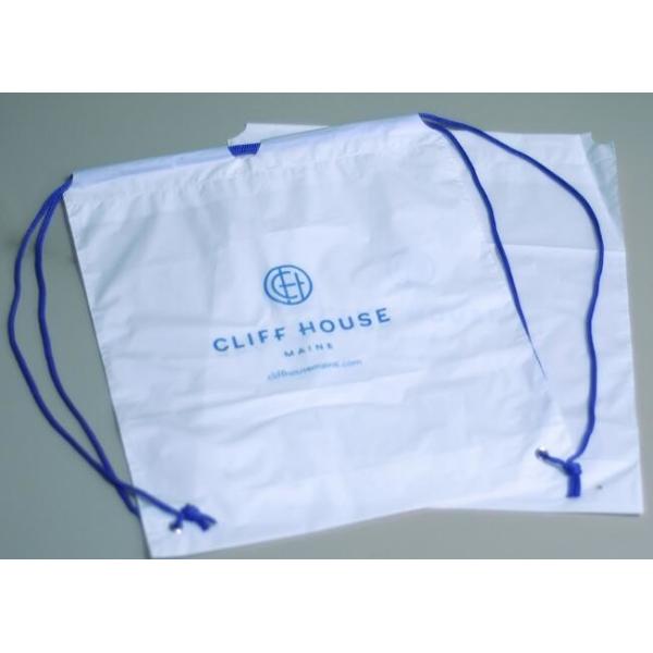 Biodegradable Drawstring Laundry Bag With Printing,Logo Printed Poly Drawstring