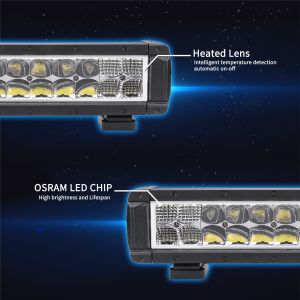 5700K Double Row LED Light Bar 44w Aluminum Housing