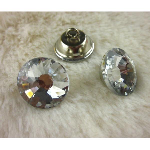 high quality 20MM round glass stone button for clothing,crystal rhinestone/upholstery button manufactory