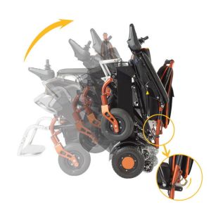 Quality Brushless Motor Foldable Power Wheelchair 100KG Load Lightweight for sale