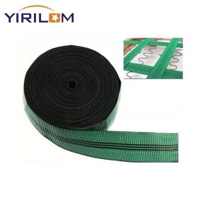 Green Stripped Furniture Elastic Sofa Webbing For Sofa Chair