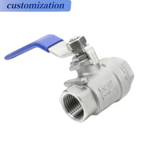 Handle Stainless Steel 2PC Ball Valve with Customized Threaded Connections