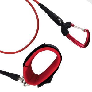 Aluminum Carabiner 106cm Neoprene Strap Scuba Diving Retractable Lanyard