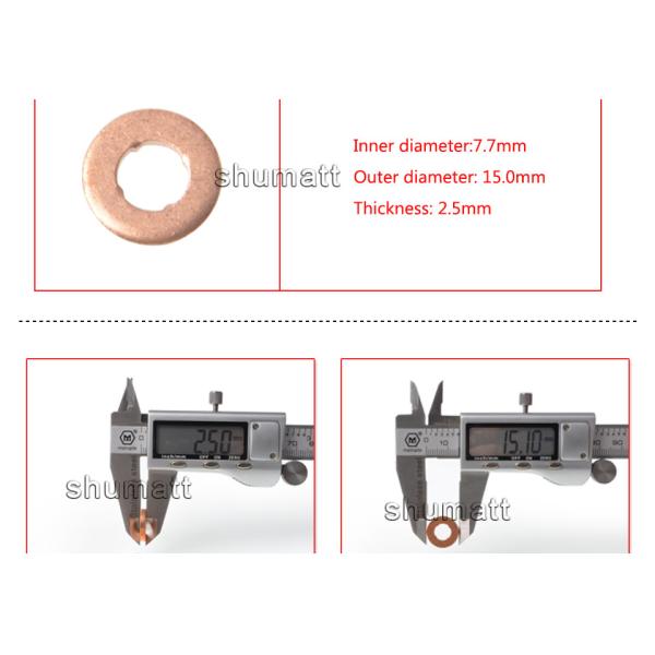 OEM new Shumatt Injector Heat Schield Gasket Copper Washer Shim F00VC17505 for 0445110042/043/046065/066 injector