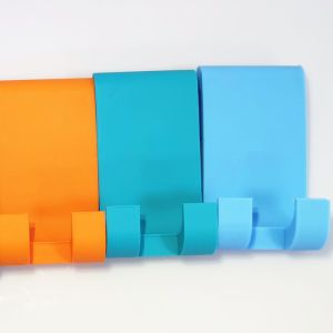 Silicon Self Adhesive Bathroom Robe Hook Towel Hanger Over The Glass Door