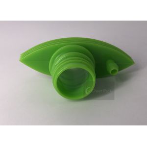Two Spout Plastic Twist Off Cap For Plastic Oxygen Bag Packing , Green Color