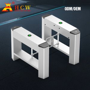 SS304 Swing Barrier Turnstile with 20W Motor Power 4 Pairs Infrared Detection