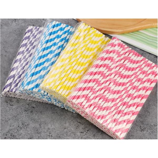 Food Grade Natural White Solid Color Drinking Paper Straw,High quality