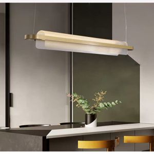arched LED Golden sand Hardware Paint + Acrylic Modern Pendant Light