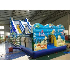 Seaworld Giant Commercial Inflatable Slide With Inflatable Bounce House Hand