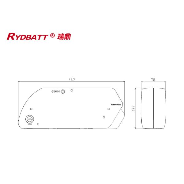 RYDBATT DS-6(48V) Lithium Battery Pack Redar Li-18650-13S3P-48V 13Ah For Electric Bicycle Battery
