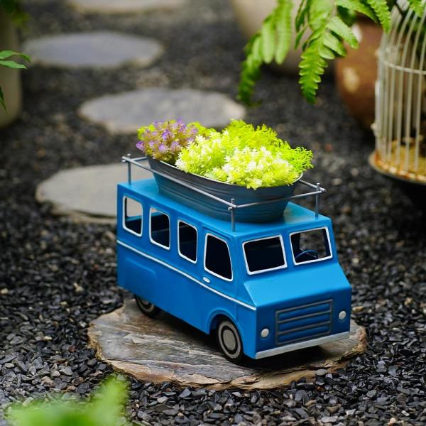 ODM Metal Garden Ornaments Car Shaped Yard Decor Decorations
