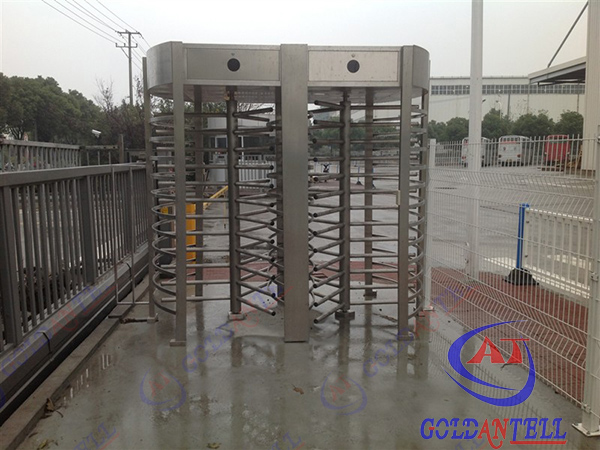 Bi - directional Airports Subway Station single turnstile , Automatic Revolving Door
