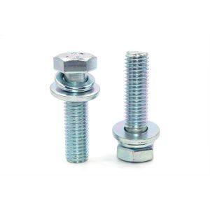 Combination Screw Hex Head Bolt with Single Coil Spring Lock Washer and Plain