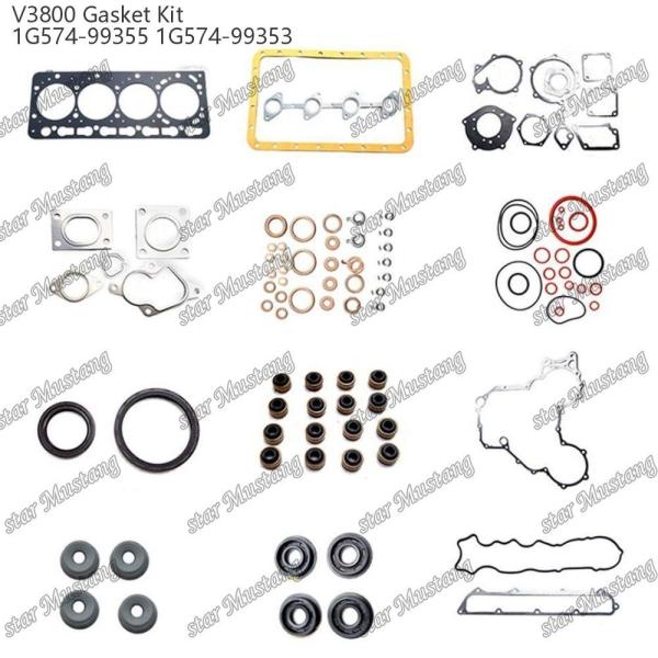 V3800 Full Gasket Set 16V 1G574-99355 1G574-99353 For Kubota