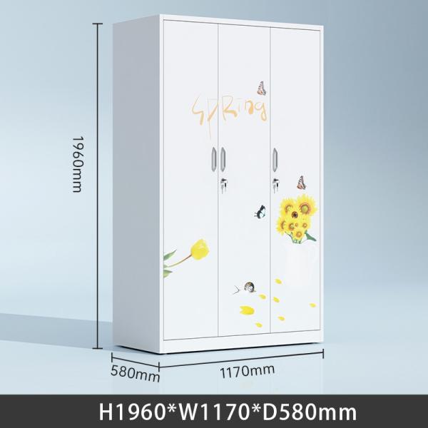 Buy Modern Beautiful Painting Metal Storage Locker Clothes Wardrobe Locker at wholesale prices