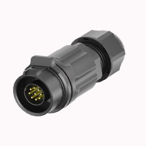 3 Pin Watertight Power Connector Push Locking IP68 Plastic Wiring Screw