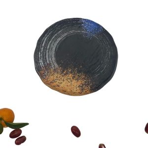 China Round 12 Inch Melamine Picnic Plates Dinnerware Galaxy Pattern on sale