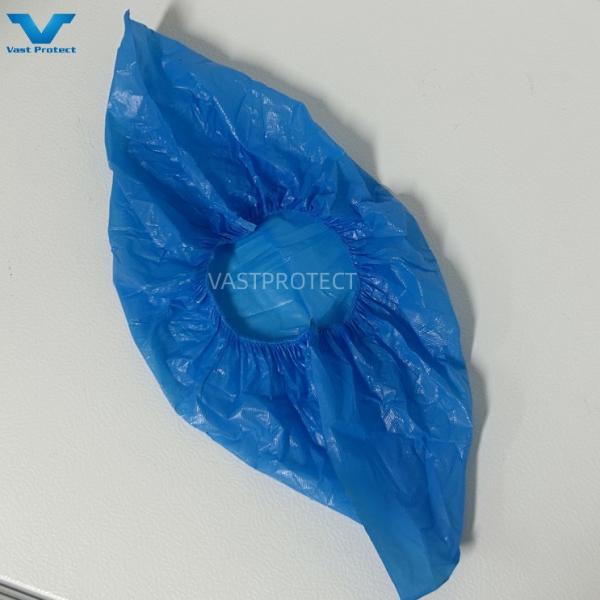 CPE Disposable Waterproof Msnufacturer Blue Cleaning Room Shoe Cover