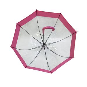 23 Inches Rain Umbrella With Transparent Fabric Highlight Transparent Umbrella
