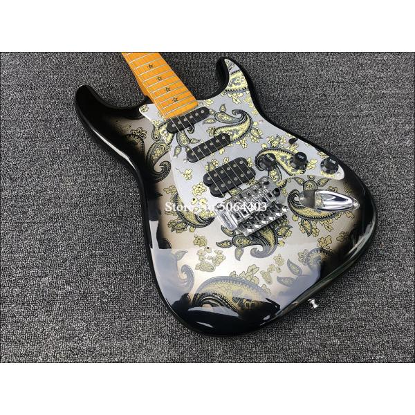 Maple fingerboard retro color front and rear stickers electric guitar double wave electric guitar free shipping