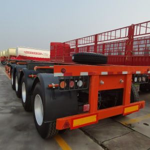 Flatbed Container Chassis Skeleton Semi Truck Trailer with Jost E100 Landing