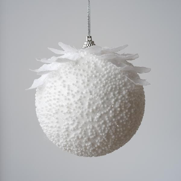 White Petal Christmas Ball Christmas Atmosphere Decoration